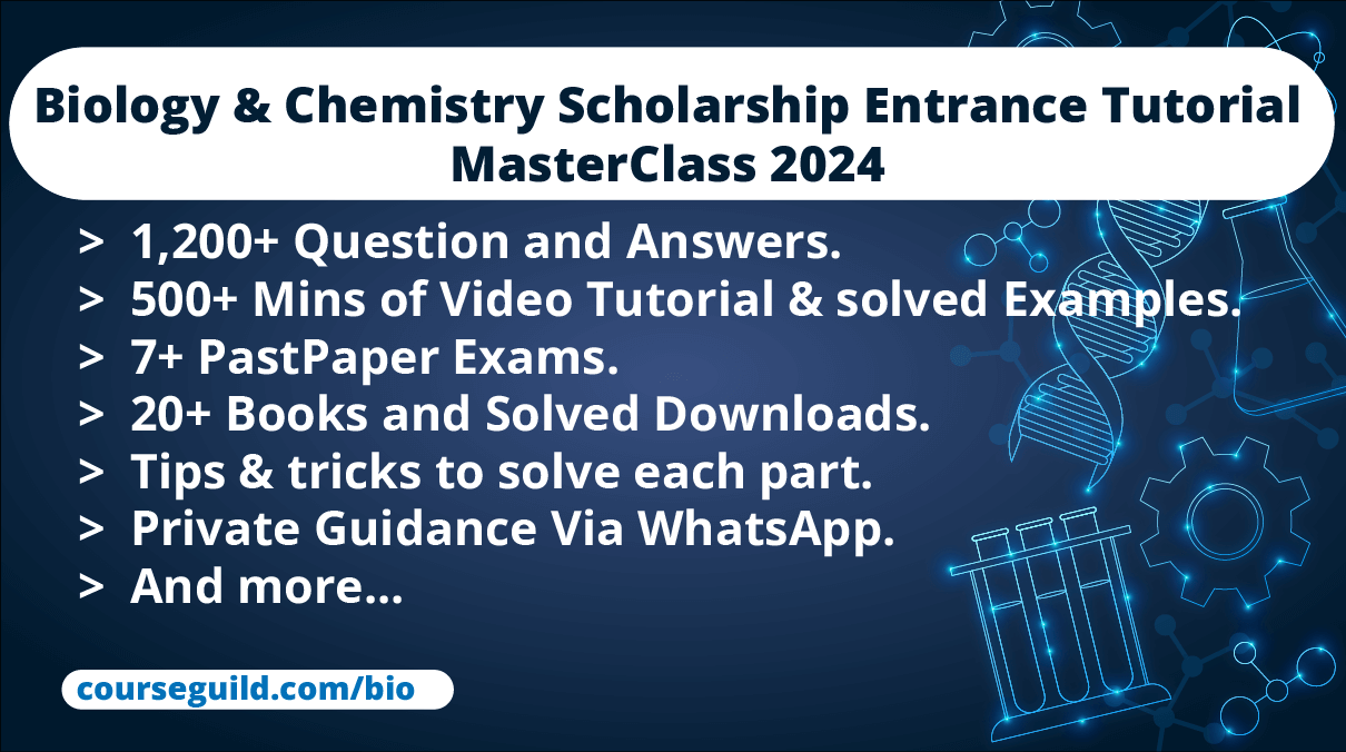 Scholarship Entrance MasterClass | Excel in Biology & Chemistry University Entrance Exams | 1200 Questions and Answers Plus 12 Past Paper Exams